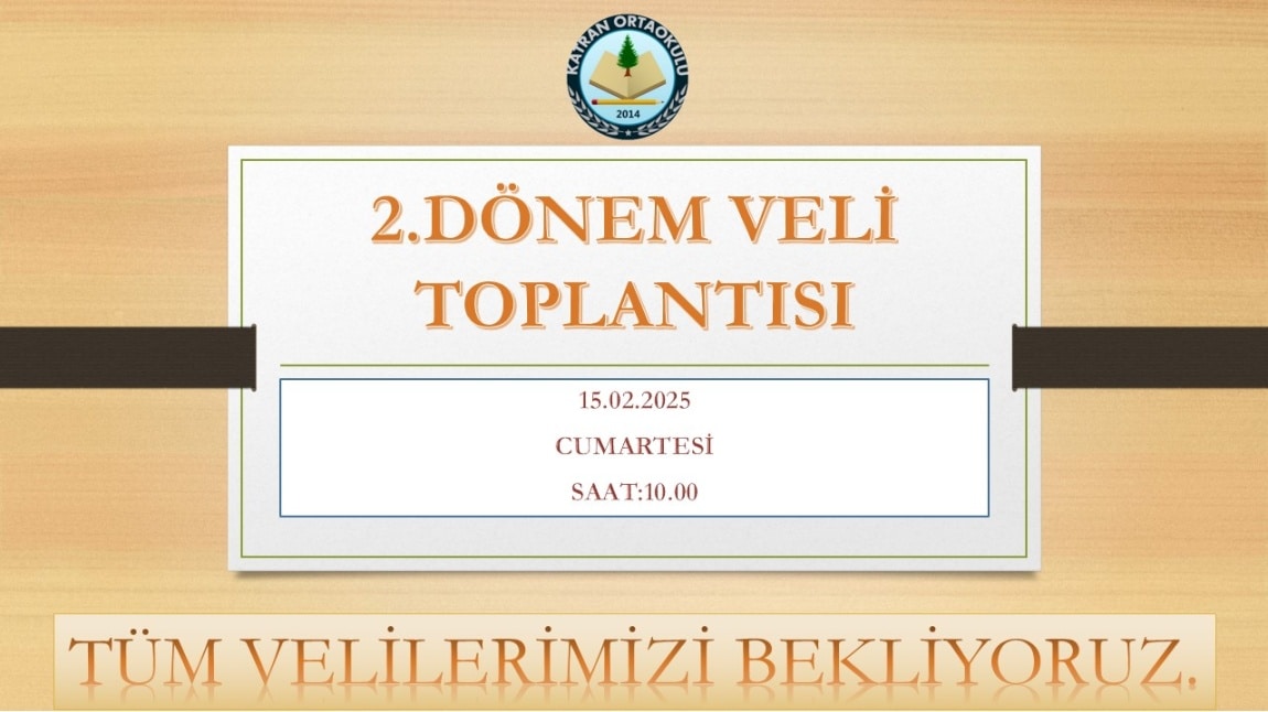 2.DÖNEM VELİ TOPLANTISI