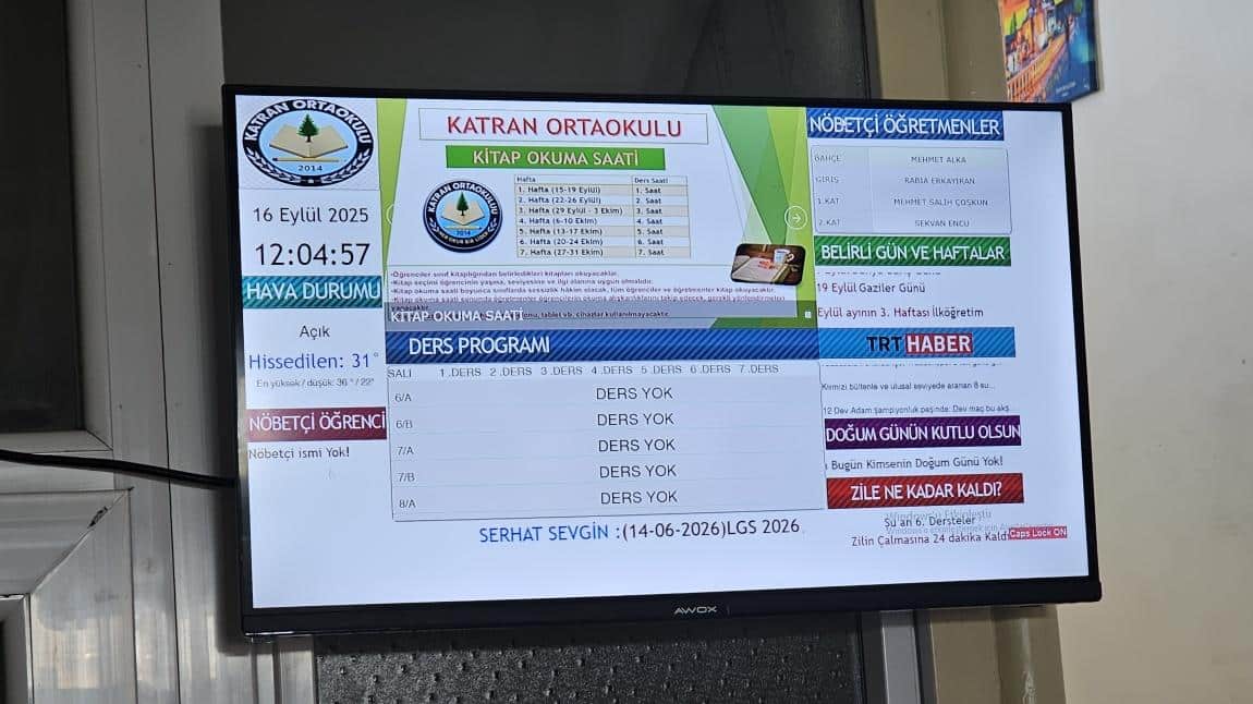 OKULUMUZDA DİJİTAL PANO DÖNEMİ 